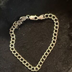 Chic Double-Link Sterling Silver Bracelet